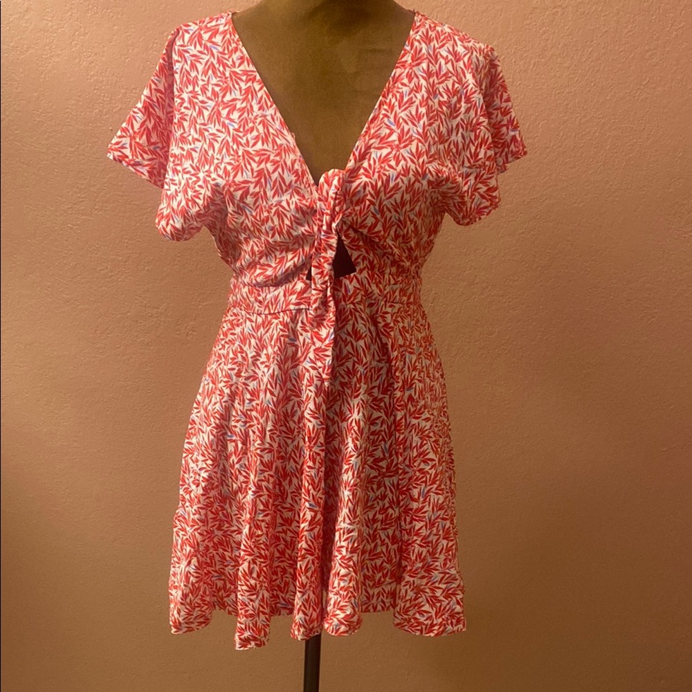 Lulus Red and White Floral Romper